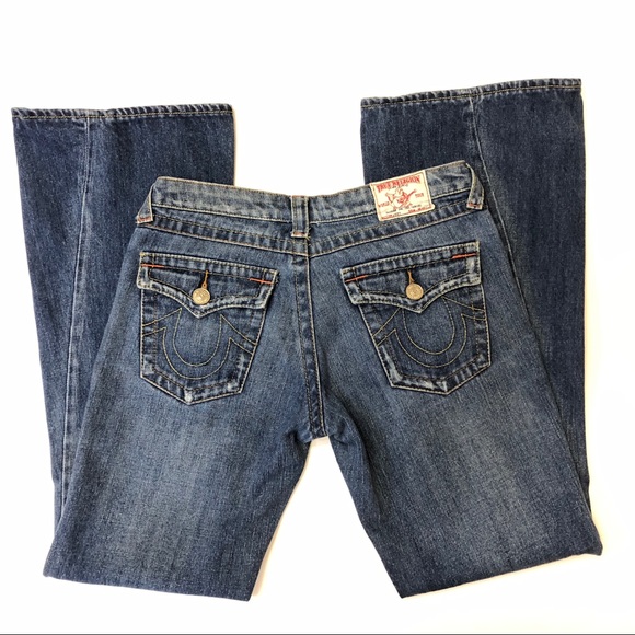 True Religion Med Wash Flare Sect Joey Jeans Sz 28 - Picture 3 of 8